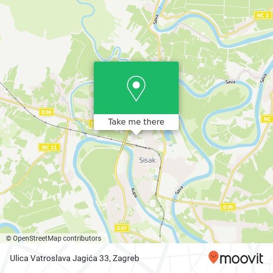 Ulica Vatroslava Jagića 33 map
