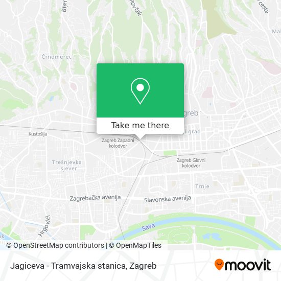 Jagiceva - Tramvajska stanica map