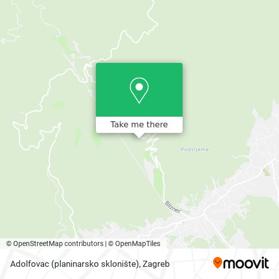 Adolfovac (planinarsko sklonište) map