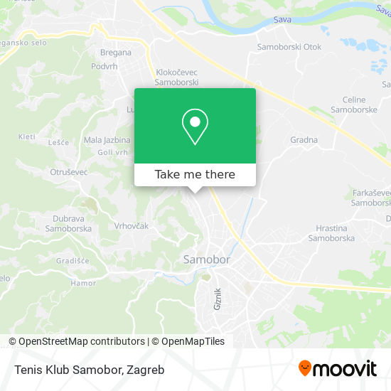 Tenis Klub Samobor map