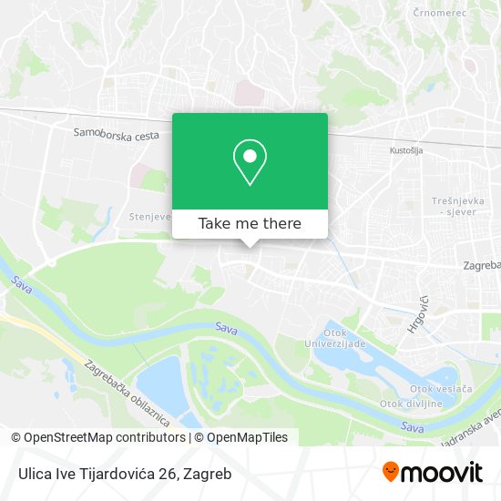 Ulica Ive Tijardovića 26 map