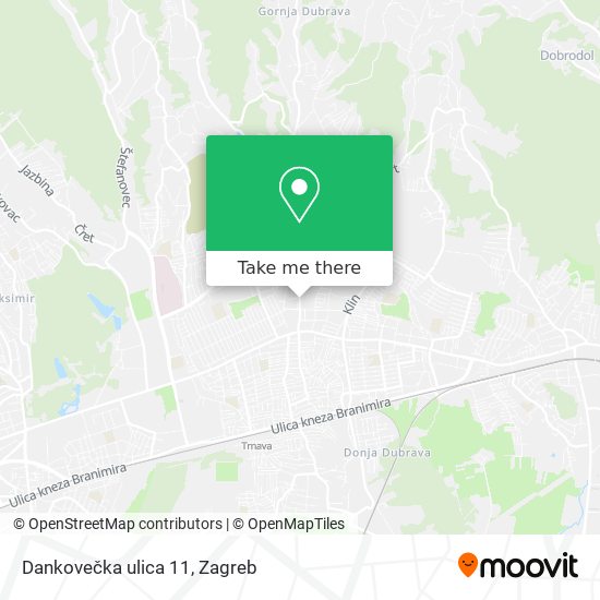 Dankovečka ulica 11 map