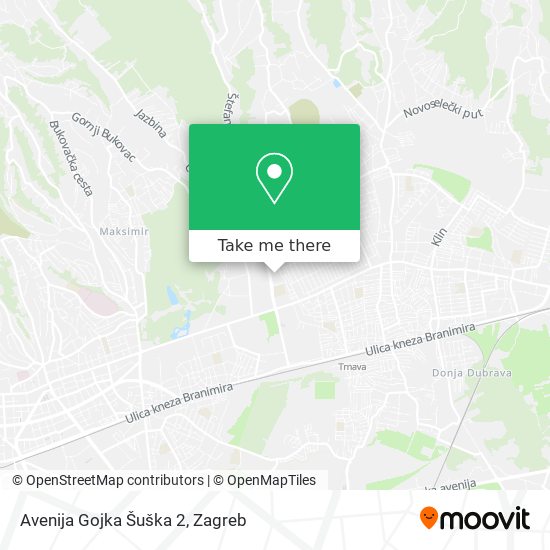 Avenija Gojka Šuška 2 map