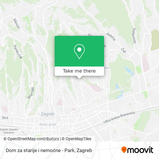 Dom za starije i nemoćne - Park map