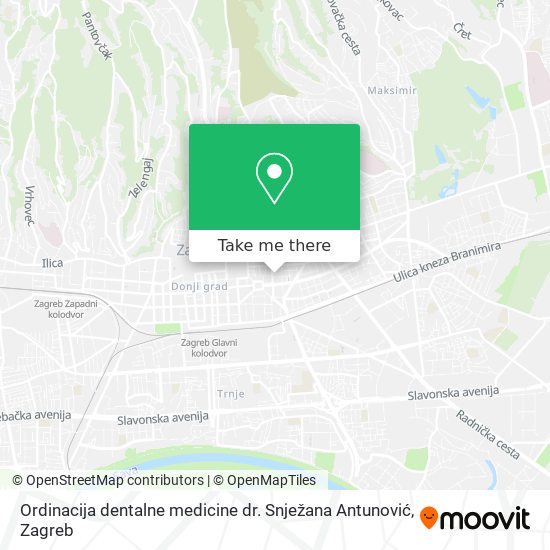 Ordinacija dentalne medicine dr. Snježana Antunović map