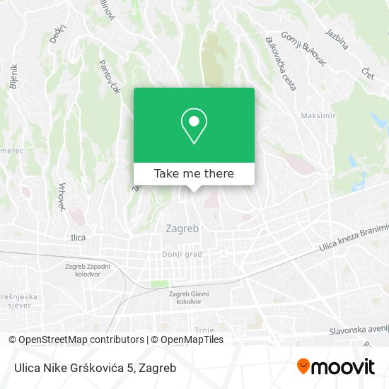Ulica Nike Grškovića 5 map