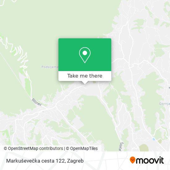 Markuševečka cesta 122 map