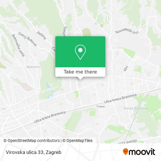 Virovska ulica 33 map