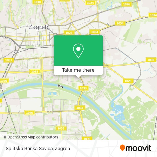 Splitska Banka Savica map