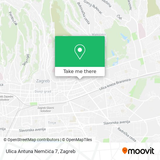 Ulica Antuna Nemčića 7 map