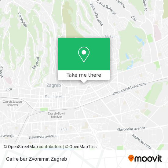 Caffe bar Zvonimir map