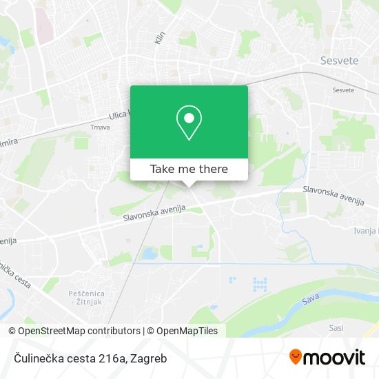 Čulinečka cesta 216a map