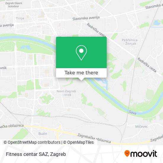 Fitness centar SAZ map