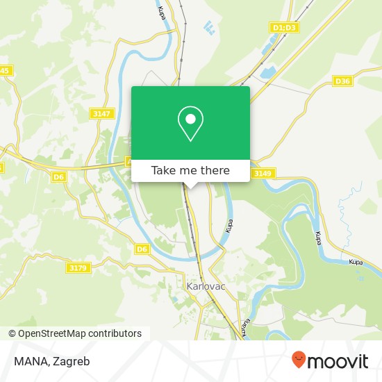 MANA, Prilaz Većeslava Holjevca 12 47000 Karlovac map