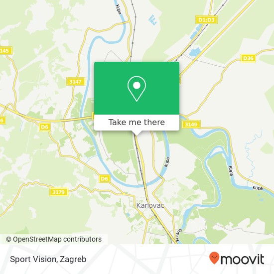 Sport Vision, Prilaz Većeslava Holjevca 12 47000 Karlovac map