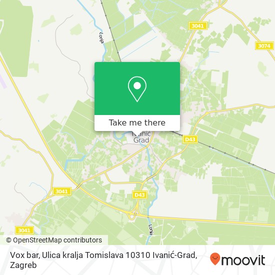 Vox bar, Ulica kralja Tomislava 10310 Ivanić-Grad map