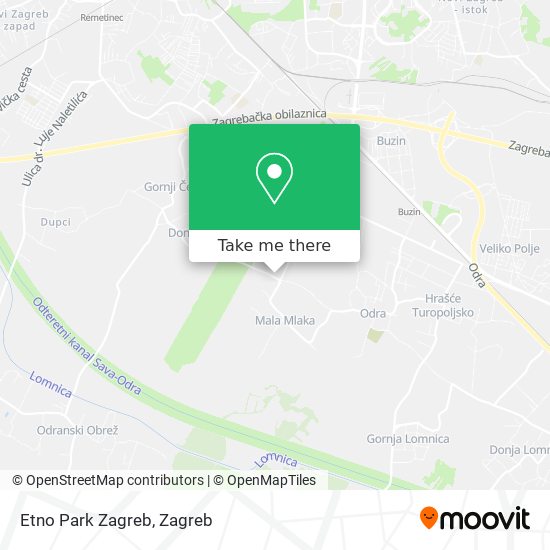 Etno Park Zagreb map