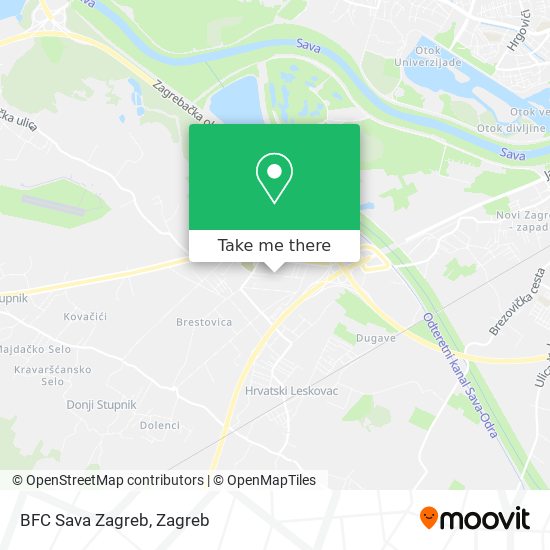 BFC Sava Zagreb map