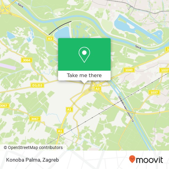 Konoba Palma, Ventilatorska cesta 10250 Zagreb map