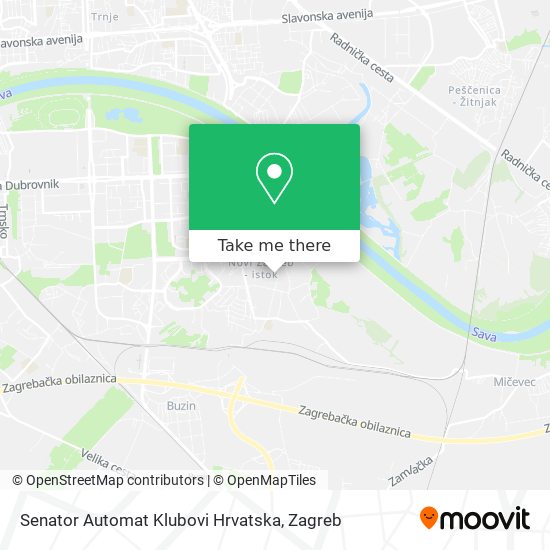 Senator Automat Klubovi Hrvatska map