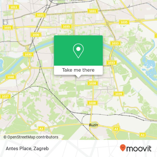 Antes Place, Avenija Većeslava Holjevca Zagreb map