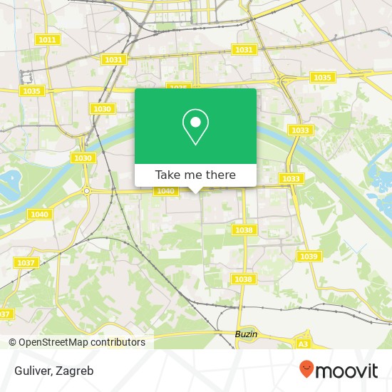 Guliver, 10020 Zagreb map