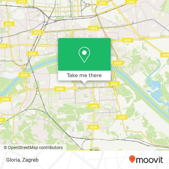 Gloria, Stonska ulica 10010 Zagreb map
