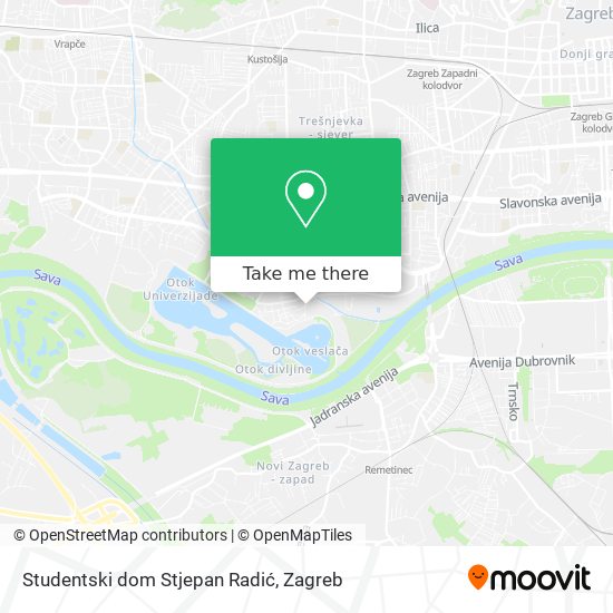 Studentski dom Stjepan Radić map