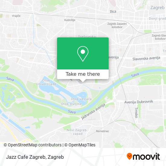 Jazz Cafe Zagreb map