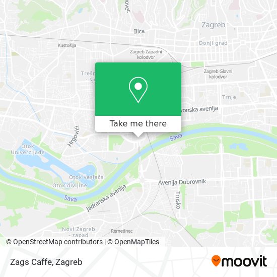 Zags Caffe map