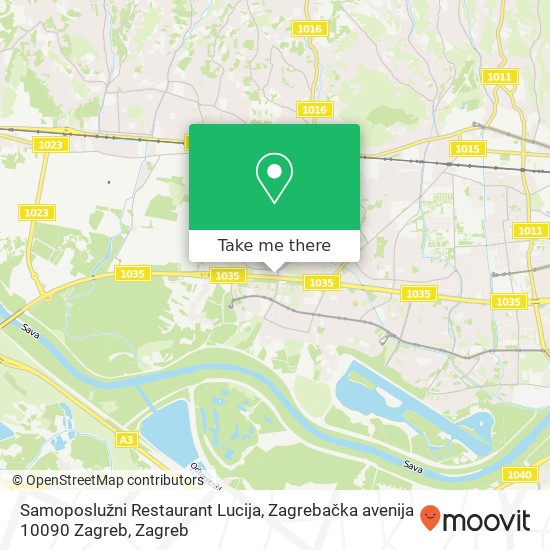 Samoposlužni Restaurant Lucija, Zagrebačka avenija 10090 Zagreb map
