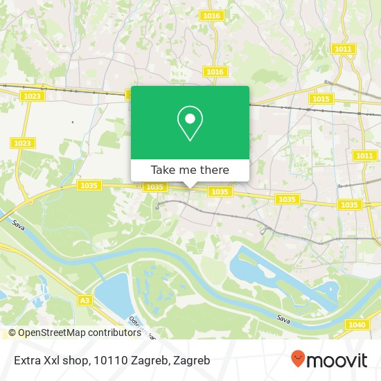 Extra Xxl shop, 10110 Zagreb map