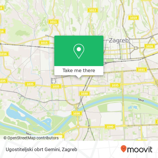 Ugostiteljski obrt Gemini, Dobojska ulica 36 10110 Zagreb map