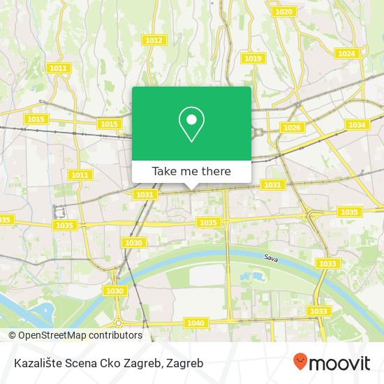 Kazalište Scena Cko Zagreb map