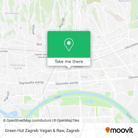 Green Hut Zagreb Vegan & Raw map