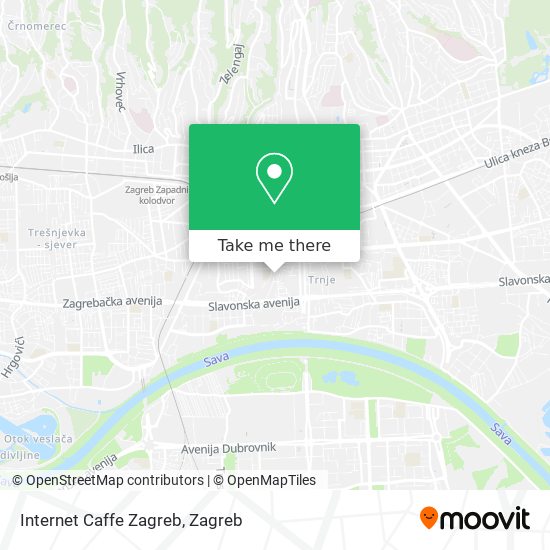 Internet Caffe Zagreb map