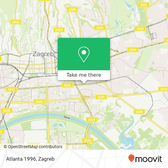 Atlanta 1996, Ulica grada Vukovara 269 10000 Zagreb map