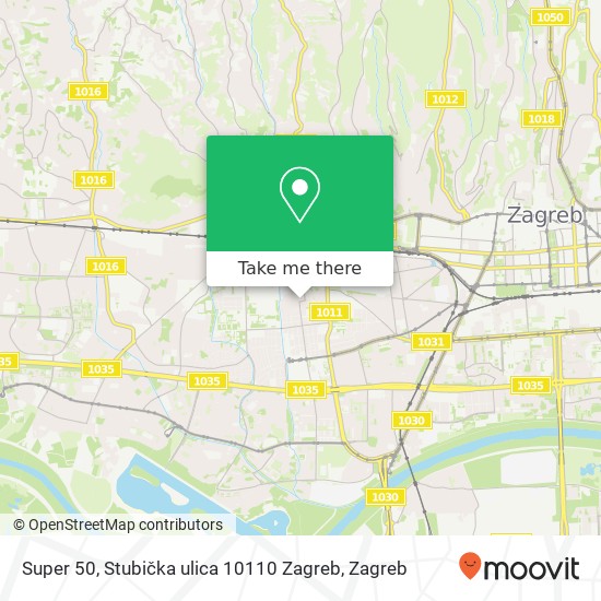 Super 50, Stubička ulica 10110 Zagreb map