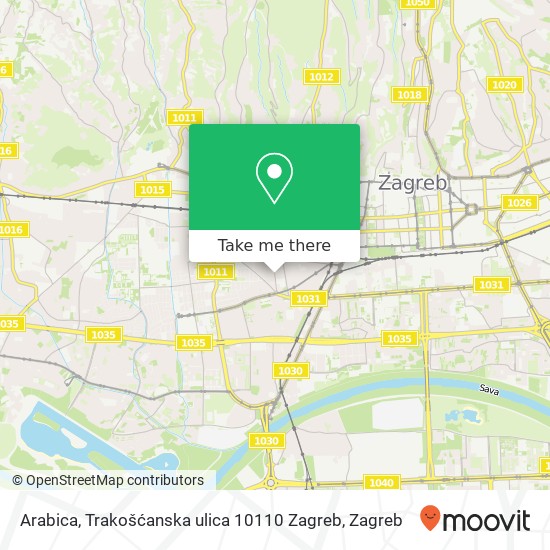 Arabica, Trakošćanska ulica 10110 Zagreb map