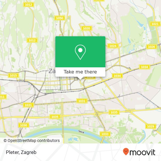 Pleter, Ulica Antuna Bauera 10000 Zagreb map