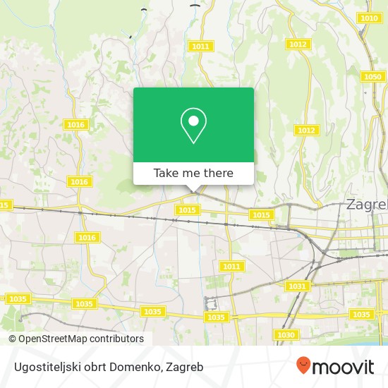 Ugostiteljski obrt Domenko, Ilica 276 10000 Zagreb map