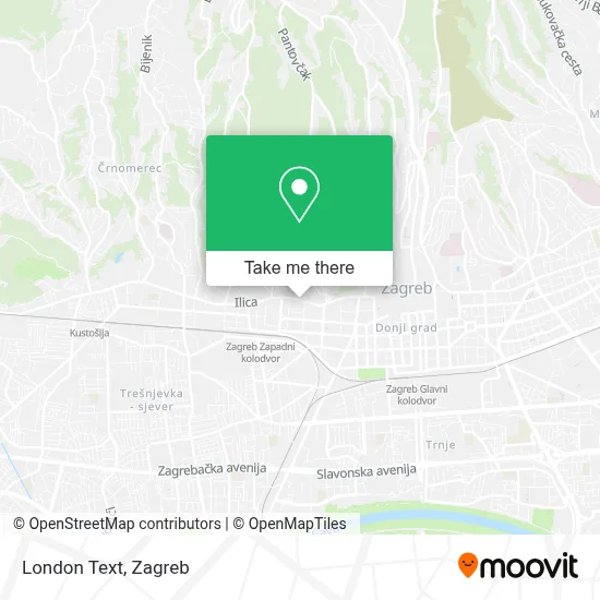 London Text map