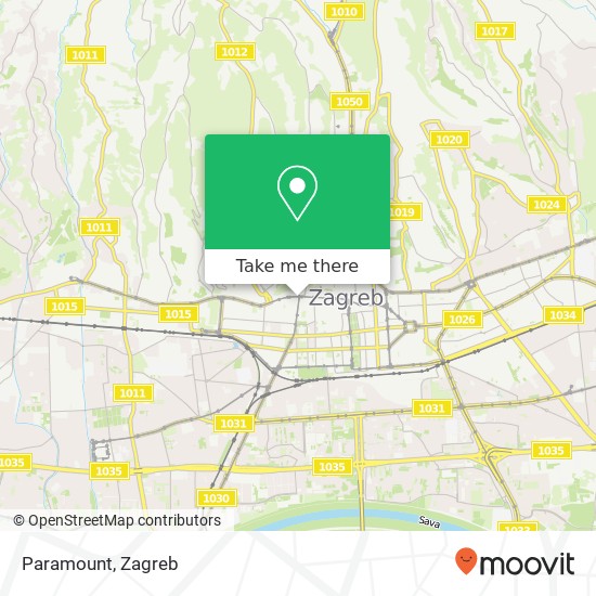 Paramount, Frankopanska ulica 10000 Zagreb map