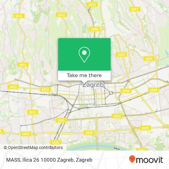 MASS, Ilica 26 10000 Zagreb map