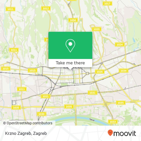 Krzno Zagreb, Ulica Nikole Tesle 10000 Zagreb map