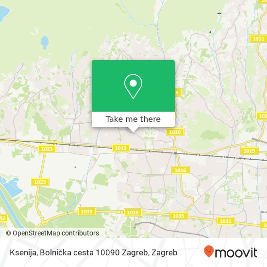 Ksenija, Bolnička cesta 10090 Zagreb map