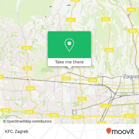 KFC, 10000 Zagreb map