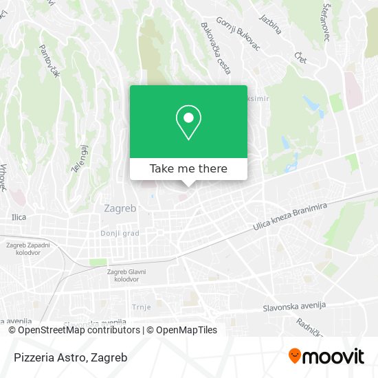 Pizzeria Astro map