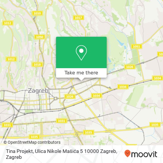 Tina Projekt, Ulica Nikole Mašića 5 10000 Zagreb map