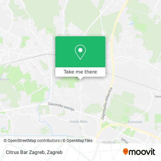 Citrus Bar Zagreb map